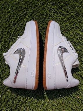 Nike Air Force 1 Low Travis Scott White Mens Size 8.5 AQ4211-100